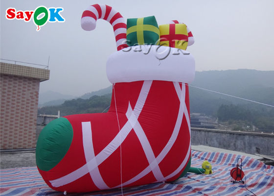 Commercial Red 210D Inflatable Stocking Socks With Candy