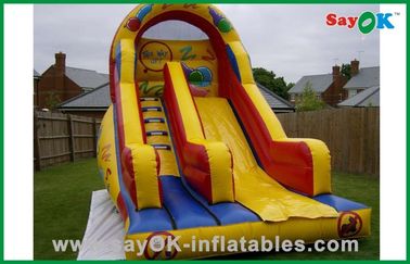 Custom Yellow Oxford Cloth Inflatable Bouncer Slide For Playing Center