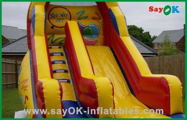 Inflatable Water Slide Clearance Custom Yellow PVC Inflatable Bouncer Slide For Playing Center