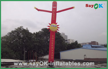 Air Dancing Man Advertising Commercial Red 6m Inflatable Tube Man With Logo Printing Oxford Nylon