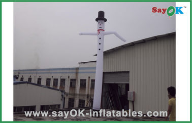 White Outdoor Advertising Inflatable Air Dancer With Hat H3m~H8m