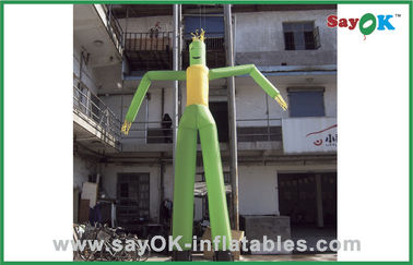Dancing Air Guy Green Dancing Man Balloon Inflatable Wacky Tube Man For Advertisement
