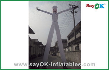Double Leg Cartoon Character Inflatable Air Dancer , Arm Flailing Tube Man