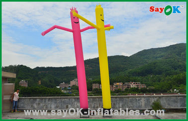 One Legged Air Dancer Holiday Decorations Red / Yellow Inflatable Tube Man Commercial Dancing Air Man