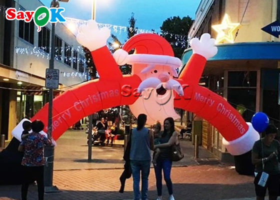 Christmas Inflatable Archway Advertising Christmas Inflatable Santa Arch For Shop Decoration