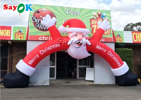 Christmas Inflatable Archway Advertising Christmas Inflatable Santa Arch For Shop Decoration