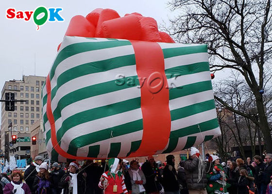 Oxford Cloth Inflatable Christmas Gift Box Helium Parade Balloon
