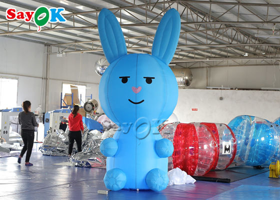3m Inflatable Cartoon Characters Jumbo Blow Up Blue Bunny