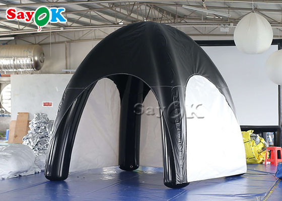 Inflatable Yard Tent Family Air Tent Tarpaulin Air Sealed Inflatable Spider Tent Black And White