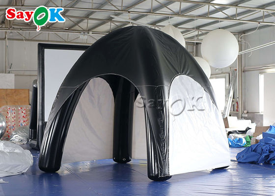Inflatable Yard Tent Family Air Tent Tarpaulin Air Sealed Inflatable Spider Tent Black And White