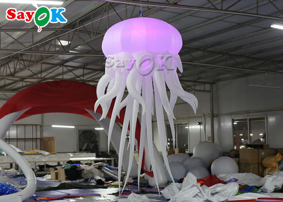 Party Stage 3m Hanging Inflatable Led Lighting Jellyfish