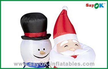 Christmas Santa or Snowman Inflatable Holiday Decorations With Sleigh