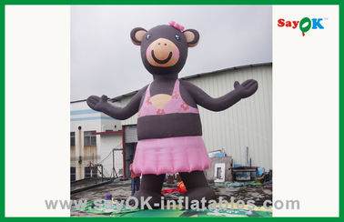 Pink Lovely Inflatable Bear Inflatable Cartoon Character For Advertising