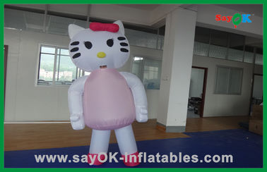 Custom Decoration Pink Cat Inflatable Cartoon Characters For Birthday Parties