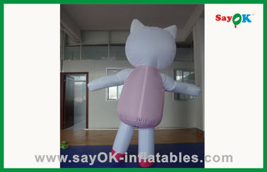 Custom Decoration Pink Cat Inflatable Cartoon Characters For Birthday Parties