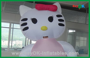 Custom Decoration Pink Cat Inflatable Cartoon Characters For Birthday Parties