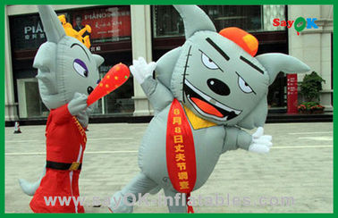Moving Inflatable Gray Wolf Inflatable Cartoon Characters For Advertising