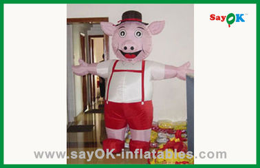 Cartoon Characters For Birthday Parties Custom Standing Colorful Inflatable Pig Inflatable Cartoon Chracter