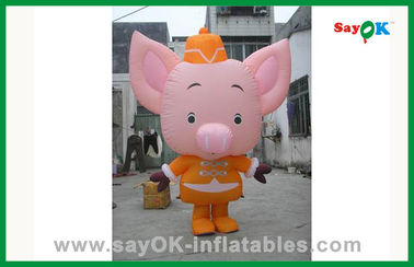 Cartoon Characters For Birthday Parties Custom Standing Colorful Inflatable Pig Inflatable Cartoon Chracter