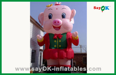 Cartoon Characters For Birthday Parties Custom Standing Colorful Inflatable Pig Inflatable Cartoon Chracter