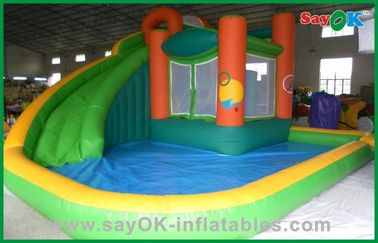 Commercial Blow Up Slip N Slide Inflatable Bounce House With Water Slide , Air Blown Inflatables Small Inflatable Slide