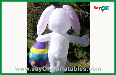 Outdoor Christmas Lovely Inflatable Rabbit For Advertisement 210D Oxford Cloth