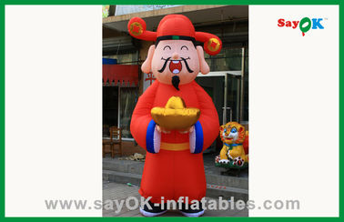 Advertising Inflatable Promotional Red Inflatable Cartoon Characters / Mascot For Decoration