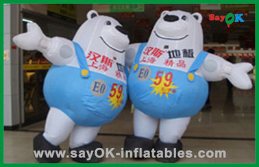 Double Inflatable Bear Durable Promotional Blow Up Cartoon Characters Inflatables For Advertisement