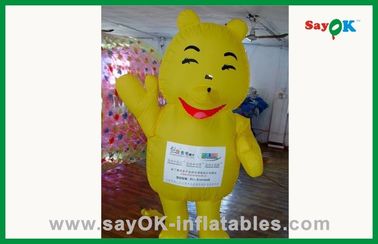 Customized Inflatable Advertising Characters Yellow Inflatable Bear For Water Park