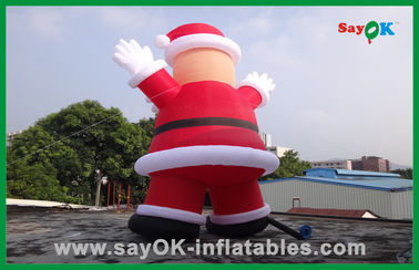 Inflatable Party Decorations Custom Red Inflatable Christmas Santa Claus With Bread Inflatable Cartoon Character