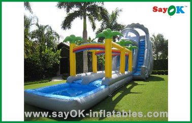 Commercial Inflatable Swimming Pool Slide Backyard Kids Inflatable Bouncer Slide Action Air Jumping Castle With Pool