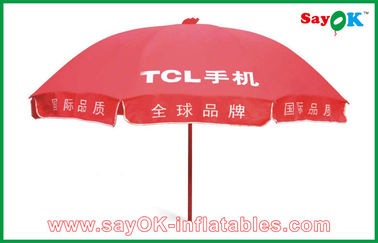 Garden Canopy Tent Market Advertising Red Sun Umbrella Waterproof For Promotion 3X3m