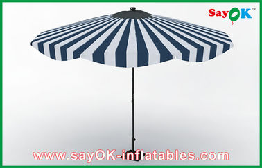 Small Canopy Tent Customized Beach Wood Handle Sun Umbrella Aluminum Frame Sun Protective Umbrella