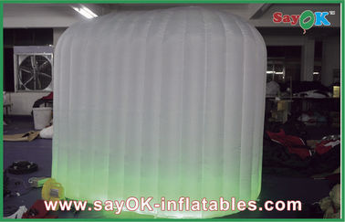 Photo Booth Decorations Green Inflatable Photo Booth With LED Light For Commercail Advertising