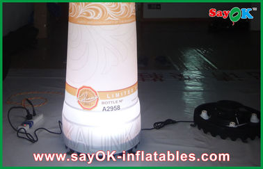 Commercial Advertusing Inflatable Wine Bottle Decoration With LED Lighting