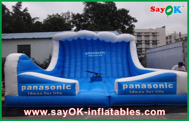 Inflatable Moon Bounce Kids Blue Color Large Inflatable Bounce For Event / Amusement Park