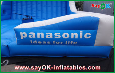 Inflatable Moon Bounce Kids Blue Color Large Inflatable Bounce For Event / Amusement Park