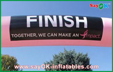 Pink Color Inflatable Finish Inflatable Arch With Logo Printing