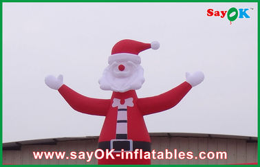 Christmas Outdoor Big Red Inflatable Christmas Arch With Christmas Man