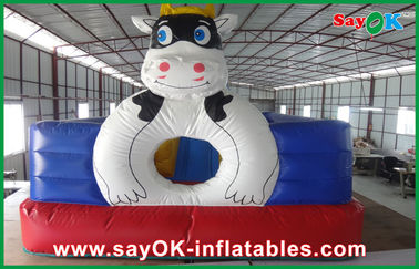 Moonwalk Bounce House Cute Colorful PVC Materail Inflatable Bounce Fun City For Kids SGS Approved