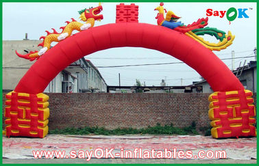 Chiness Style Red Color Inflatable Arch For Wedding Decoration