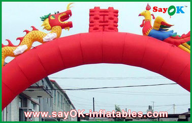 Chiness Style Red Color Inflatable Arch For Wedding Decoration