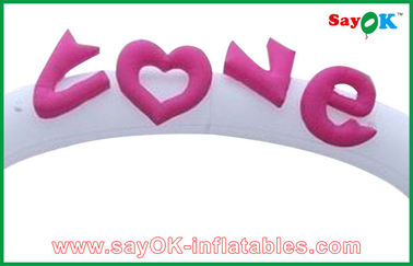 Party City Balloon Arch Oxford Cloth Inflatable Wedding Arch / Inflatable Heart Shape Archway For Promotion