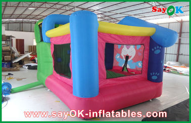 Multi-color Oxford Cloth Inflatable Bounce Castle With Slide For Amusement Park
