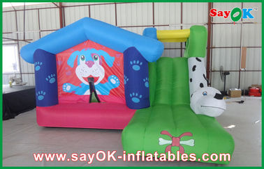 Multi-color Oxford Cloth Inflatable Bounce Castle With Slide For Amusement Park