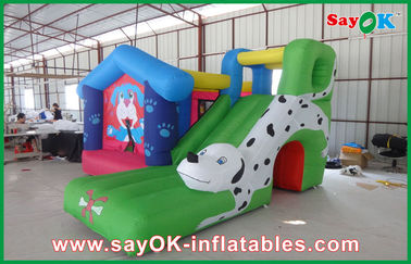 Multi-color Oxford Cloth Inflatable Bounce Castle With Slide For Amusement Park