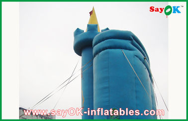 Toddler Bounce House Customized Blue PVC Inflatable Bounce House / Inflatable Slide