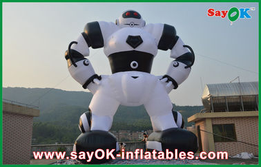 Large Inflatable Characters Outdoor White 10 Meter Inflatable Robot Inflatable Cartoon Characters For Advertising