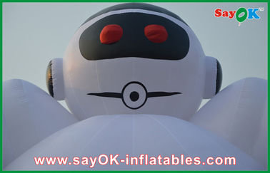 Outdoor White 10 Meter Inflatable Robot Inflatable Cartoon Characters For Advertising