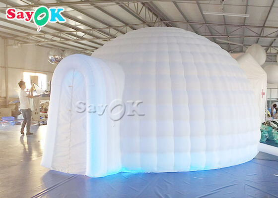 Inflatable Igloo Tent Oxford Cloth White LED Inflatable Dome Tent For Party Event